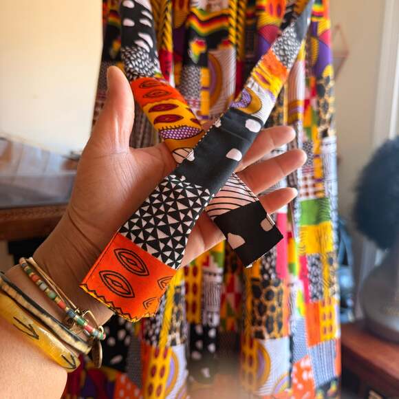 Vibrant African Print Culottes, Patchwork Kente & Dashiki Style, Sz Xl-1x - Picture 2 of 9